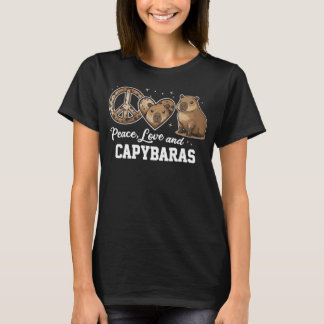 Frieden Liebe Und Capybaras T-Shirt