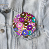 Frieden Liebe und Donuts Button (Beispiel)