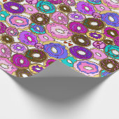 Frieden Liebe und Donuts Geschenkpapier (Ecke)