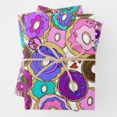 Frieden Liebe und Donuts Geschenkpapier Set (Beispiel)