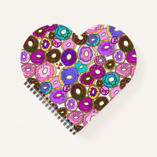 Frieden Liebe und Donuts Notizblock