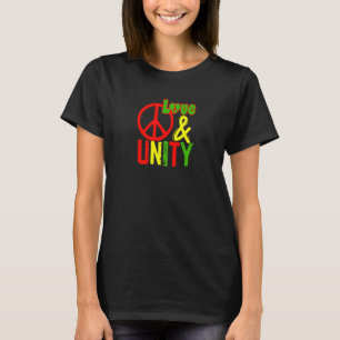 Frieden Liebe und Einheit Jamaika Reggae Musik Ras T-Shirt