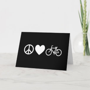 Frieden Liebe und Fahrräder Karte