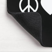 Frieden Liebe und Fahrräder Mousepad (Ecke)