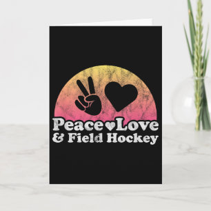 Frieden Liebe Und Feldhockey Karte