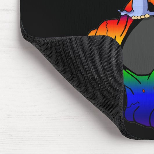 Frieden, Liebe und Felsen u. Rolle Mousepad (Ecke)