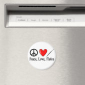 Frieden, Liebe und Flöten Magnet (In Situ (Geschirrspüler))