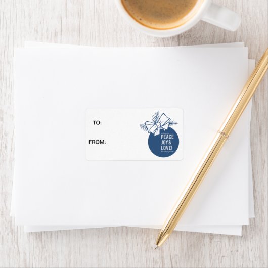 Frieden, Liebe und Freude Adressaufkleber (Insitu)