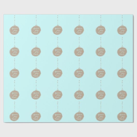 Frieden, Liebe und Freude Geschenkpapier (Flach)