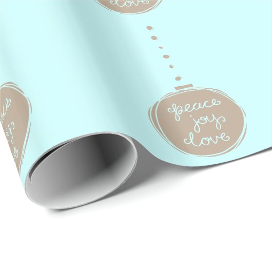 Frieden, Liebe und Freude Geschenkpapier (Rolleneckpunkt)
