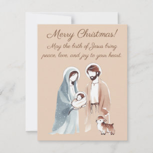 Frieden, Liebe und Freude in Christi Geburt Grußka Einladung