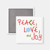 Frieden, Liebe und Freude Magnet (Vorderseite/Rückseite)