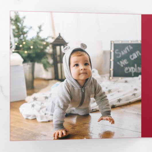 Frieden, Liebe und Freude | Multi-Foto Dreifach Gefaltete Urlaubskarte (Innen Erste Seite)