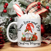 Frieden, Liebe und Freude, Niedlicher Gnome Weihna Kaffeetasse