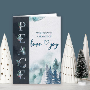 Frieden Liebe und Freude Winterwald Weihnachten