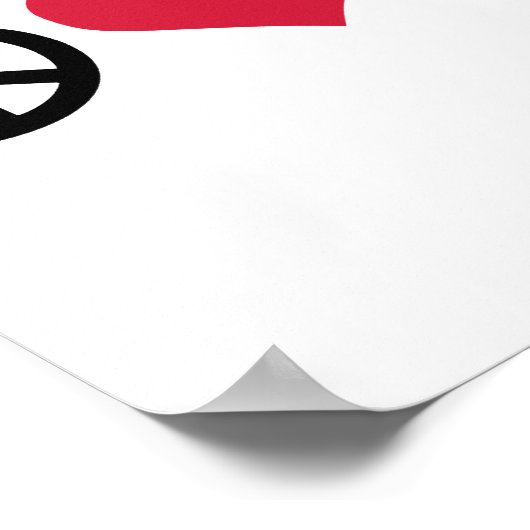 Frieden, Liebe und Frieden Poster (Ecke)