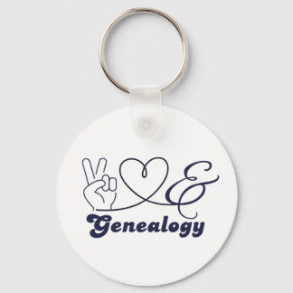 Frieden Liebe und Genealogie Schlüsselanhänger
