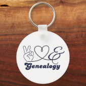 Frieden, Liebe und Genealogie Schlüsselanhänger (Vorderseite)