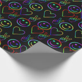 FRIEDEN, LIEBE UND GLÜCKLICH GESCHENKPAPIER (Ecke)