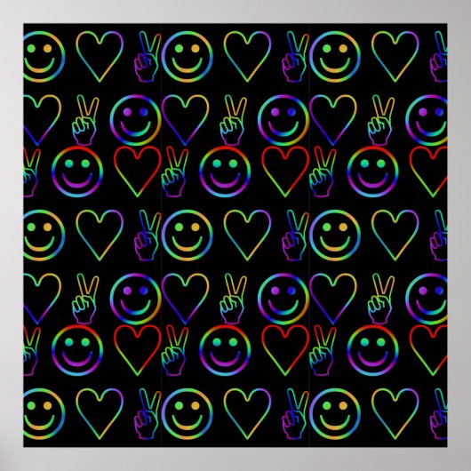 FRIEDEN, LIEBE UND GLÜCKLICH POSTER (Vorne)