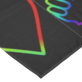 FRIEDEN, LIEBE UND GLÜCKLICH TISCHDECKE (Schrägansicht)