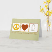 Frieden, Liebe und Groundhog Tag Karte (Gelbe Blume)