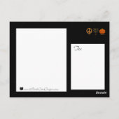 Frieden, Liebe und Halloween Postkarte (Rückseite)