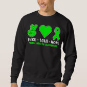 Frieden, Liebe und Hoffnung Sweatshirt (Vorderseite)