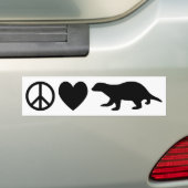 Frieden, Liebe und Honey Badgers Autoaufkleber (Auf Auto)
