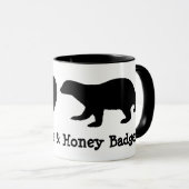 Frieden, Liebe und Honey Badgers Tasse (VorderseiteRechts)