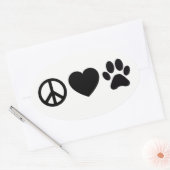Frieden, Liebe und Hunde Sticker 4,5 x 2,7" (Blatt (Umschlag)