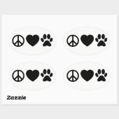 Frieden, Liebe und Hunde Sticker 4,5 x 2,7" (Blatt (Blatt)