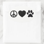 Frieden, Liebe und Hunde Sticker 4,5 x 2,7" (Blatt (Tasche)