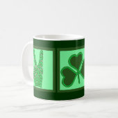 Frieden, Liebe und irisches Bier Kaffeetasse (Vorderseite Links)