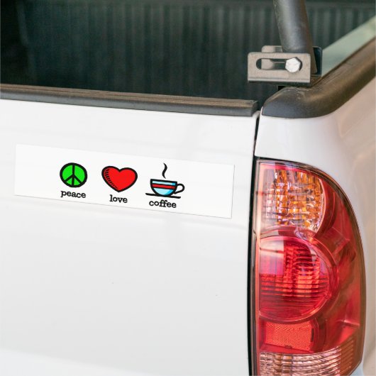 Frieden, Liebe und Kaffee - Autoaufkleber (Auf Lkw)