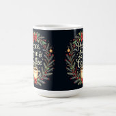 Frieden Liebe und Kaffee Kaffeetasse (Mittel)