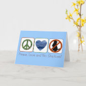 Frieden, Liebe und keine Schatten Karte (Gelbe Blume)