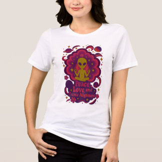 Frieden Liebe und kosmische Ausrichtung – Kosmisch Tri-Blend Shirt