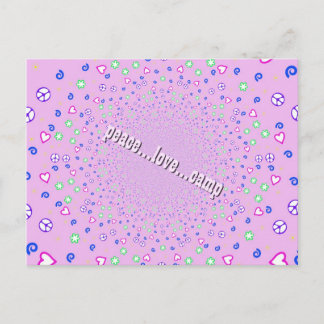 Frieden, Liebe und Lager Postkarte