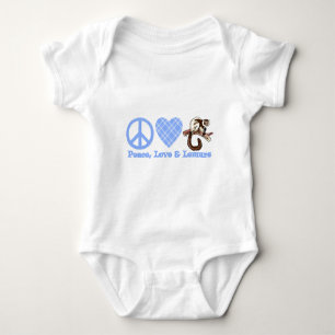 Frieden, Liebe und Lemuren Baby Strampler