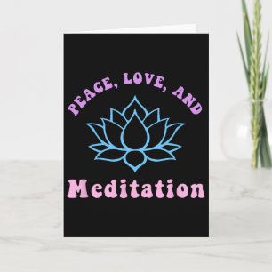 Frieden Liebe Und Meditation Trendy Retro Yoga New Karte