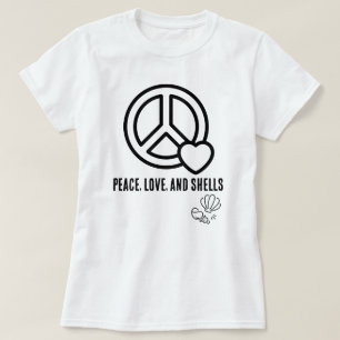Frieden, Liebe und Muscheln! – Frauen Muscheln T-S T-Shirt