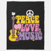 Frieden, Liebe und Musik - Fleece Blanket (Vorderseite)