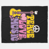 Frieden, Liebe und Musik - Fleece Blanket (Vorderseite (Horizontal))