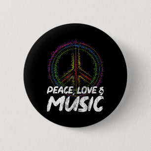 Frieden Liebe und Musik Frieden Button