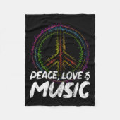 Frieden Liebe und Musik Frieden Fleecedecke (Vorderseite)