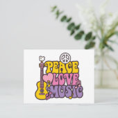 Frieden, Liebe und Musik Postkarte (Stehend Vorderseite)