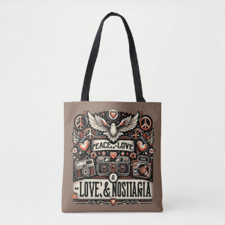 Frieden, Liebe und Nostalgie: Tipp für Retro-Typog Tasche