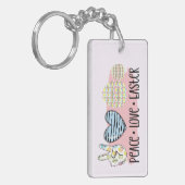 Frieden, Liebe und Ostern Schlüsselanhänger (Vorderseite links)