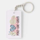 Frieden, Liebe und Ostern Schlüsselanhänger (Rückseite)